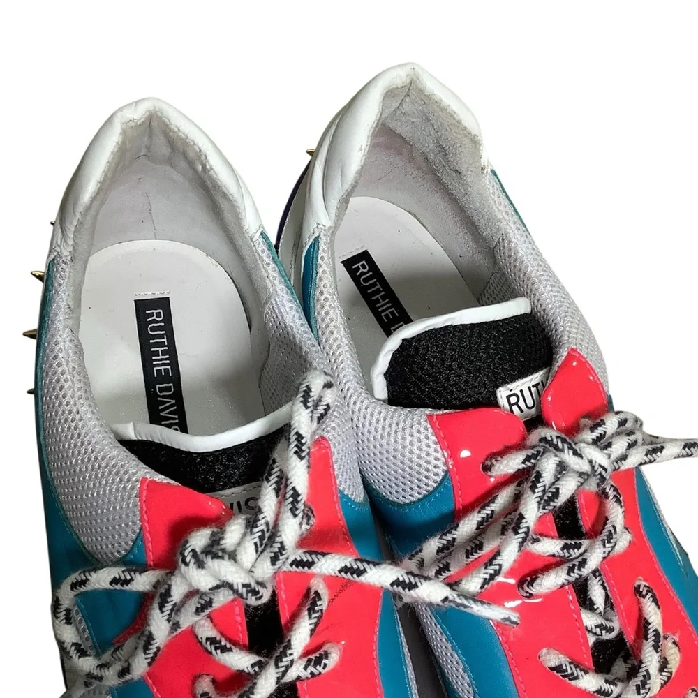 Ruthie Davis Amelia Colorful Platform Low-Top Sneakers